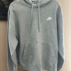 Nike Mens Heather Gray Hoodie, Large